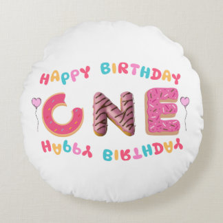 Coussins Ronds Premier anniversaire de bébé
