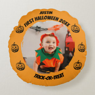 Coussins Ronds Première photo d'Halloween