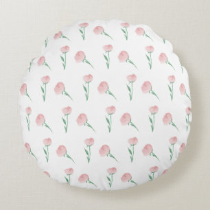 Coussins Ronds Pretty Peonies rose Filles Chambre Dortoir