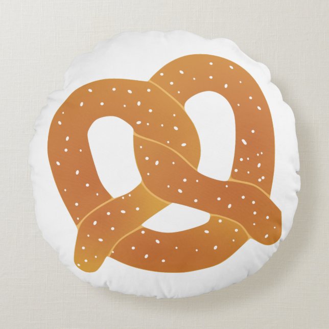 Coussins Ronds Pretzel doux (Devant)