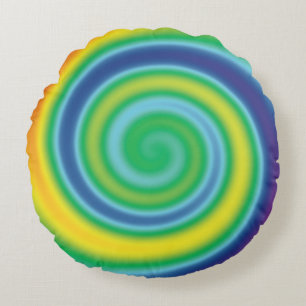 Coussins Ronds Pride lgbtq lgbt rainbow colors swirl cool rad