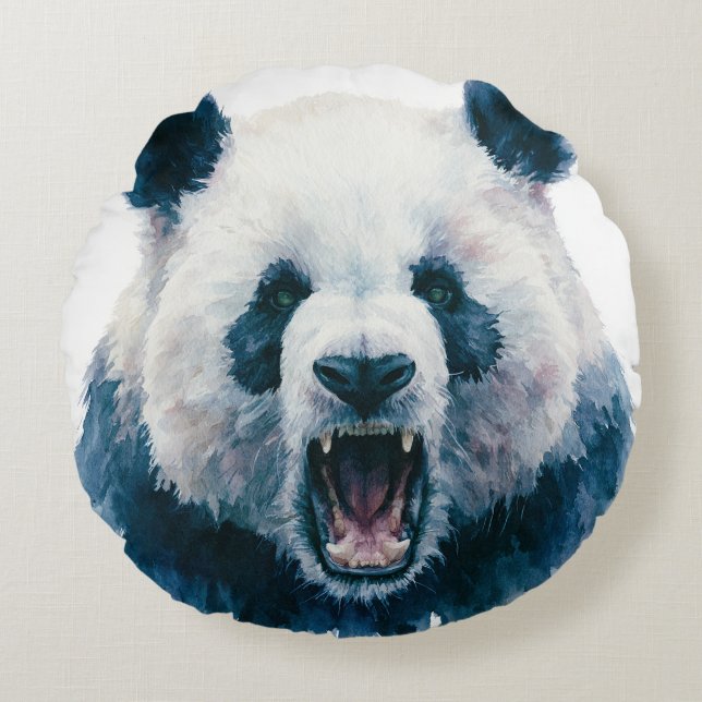 Coussins Ronds Primal Power 005 – Panda (Devant)