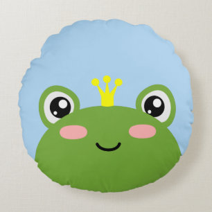Coussins Ronds Prince ou princesse de grenouille