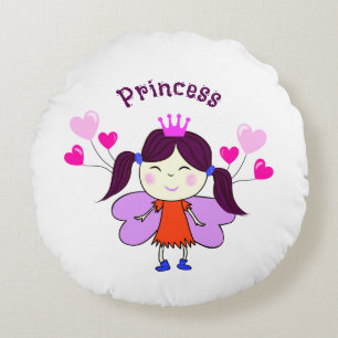 Coussins Ronds princesse drôle avec ballons