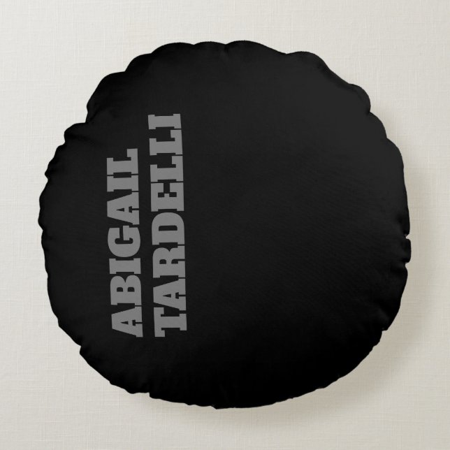 Coussins Ronds Professionnel minimaliste bold moderne nom personn (Devant)