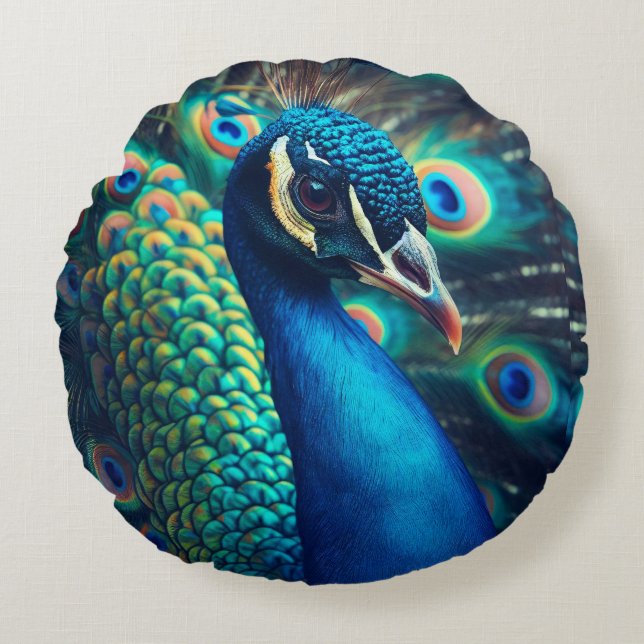 Coussins Ronds Profil Peacock (Devant)