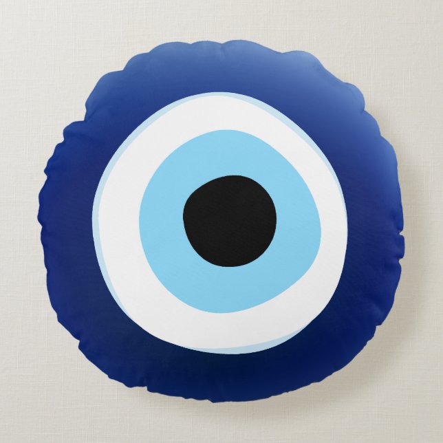 Coussins Ronds Protection des yeux diaboliques méditerranéens (Devant)