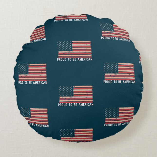 Coussins Ronds Proud to be American (Devant)
