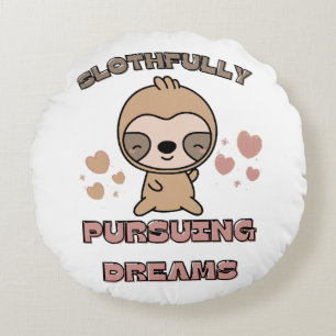 Coussins Ronds Punition d'animal de paresse mignon