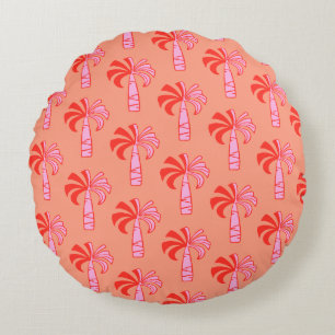 Coussins Ronds Pupule Palmier Vintage Hawaïen