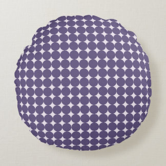Coussins Ronds Purple Polka Dot Nursery Throw Pillow - Round