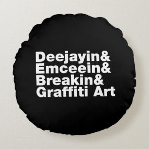 Coussins Ronds Quatre éléments de l'Hip hop