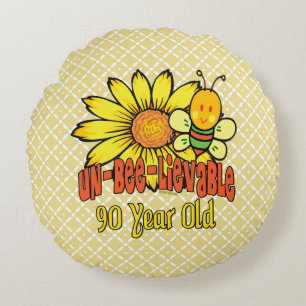 Coussins Ronds quatre-vingt-dixième anniversaire - incroyable à