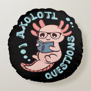 Coussins Ronds Questions sur l'Axolotl