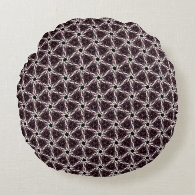 Coussins Ronds Quilt tessellé (Devant)
