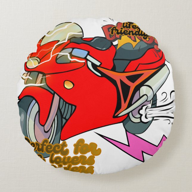 Coussins Ronds  Racing Bike Art Speed (Devant)