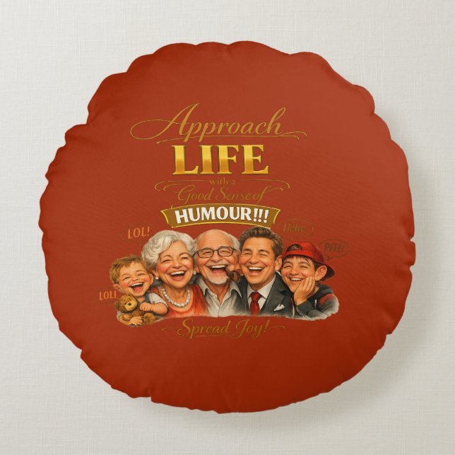 Coussins Ronds Radiate joy round pillow (Devant)