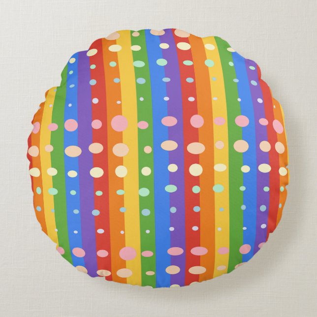 COUSSINS RONDS RAINBOW DOT SRIPES (Devant)