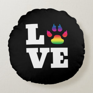 Coussins Ronds Rainbow paw