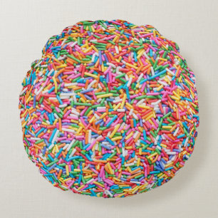 Coussins Ronds Rainbow sprinkles