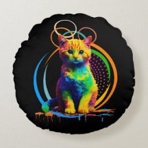 Rainbow Whiskers Un rêve de chat multicolore