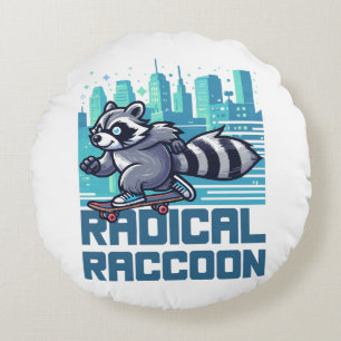 Coussins Ronds Ratons laveurs radical urbain planchiste