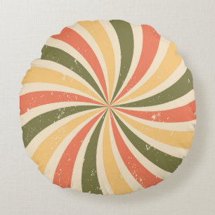 Coussins Ronds Rayons courbes vintages