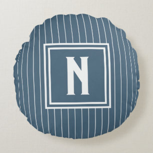 Coussins Ronds Rayure fine - Nuit + Blanc