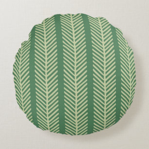 Coussins Ronds Rayures de palmier tropical