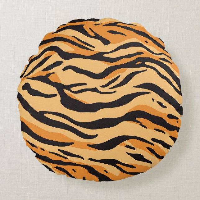 Coussins Ronds Rayures de tigre (Devant)