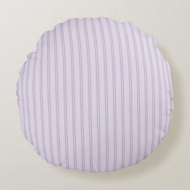 Coussins Ronds Rayures lavande violet (Devant)