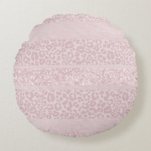 Coussins Ronds Rayures Pailletées Léopard Glam 10