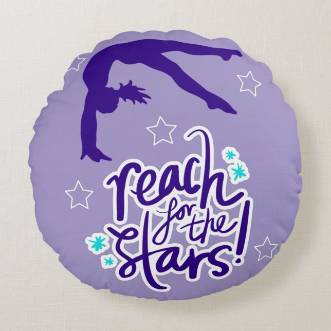Coussins Ronds Reach for the Stars Gymnastique Tumbling (Devant)