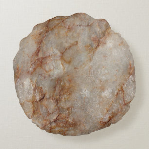 Coussins Ronds Réaliste Brown Faux Marbre Pierre Motif