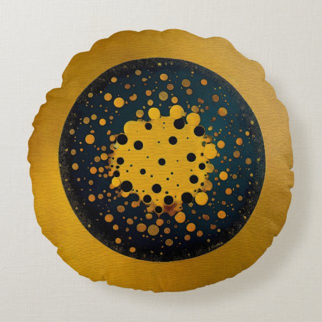 Coussins Ronds Rebirth – Abstract Circle Of Emergence (Devant)