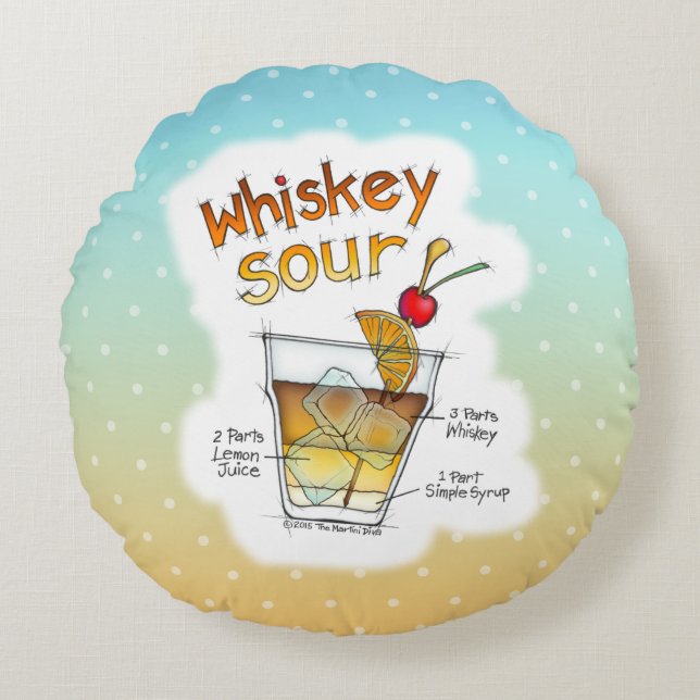 COUSSINS RONDS - RECETTE DE COCKTAIL WHISKEY SOUR  (Devant)