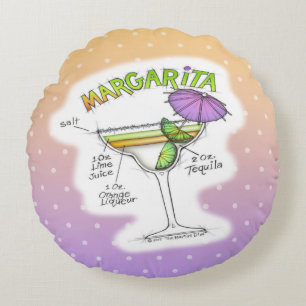 COUSSINS RONDS RECETTE DE MARGARITA ART COCKTAIL