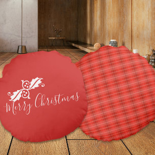 Coussins Ronds Red Joyeux Noël Design