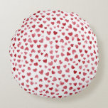 Coussins Ronds Red Pink White Hearts Love<br><div class="desc">Red Pink White Hearts Love Stripes</div>
