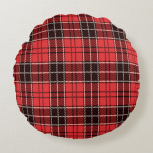 Coussins Ronds Red Tartan
