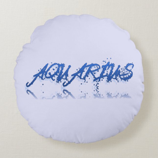 Coussins Ronds Réflexion Aquarius (Devant)