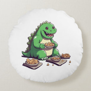 Coussins Ronds Régime de dinosaures demain