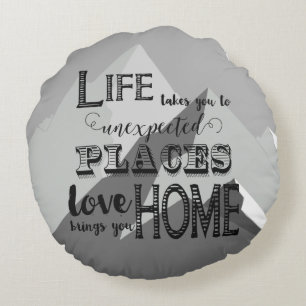 Coussins Ronds Règles de famille de devis Inspiration Mountain