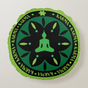 Coussins Ronds Religion bouddhiste karma - Bouddhisme Six Sages