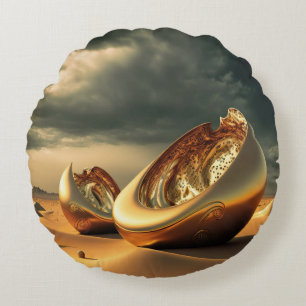 Coussins Ronds Reliques d'un autre monde – Sculpture surréaliste