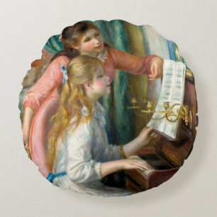Coussins Ronds Renoir Girls at the Piano Impressionism Painting