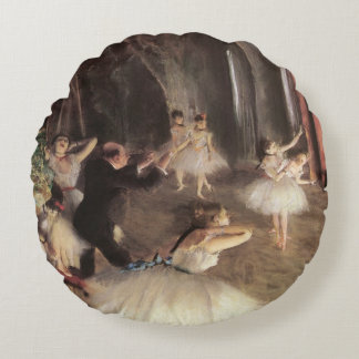 Coussins Ronds Répétition sur la scène par Edgar Degas