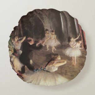 Coussins Ronds Répétition sur scène par Edgar Degas
