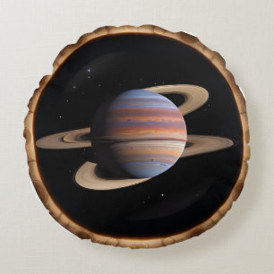 Coussins Ronds Représentation artistique des anneaux de Saturne a