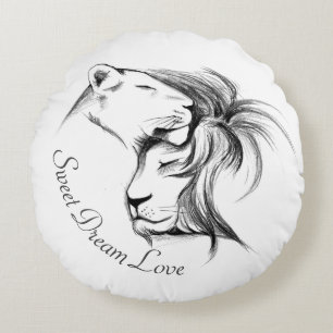 Coussins Ronds Rêve doux Amour